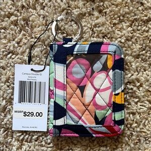 BNWT Vera Bradley Campus Double ID Wallet - Mod Paisley